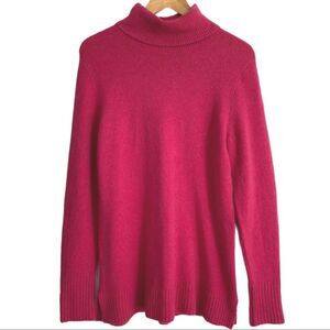 J. Crew Hot Pink Turtleneck Sweater Women Size M